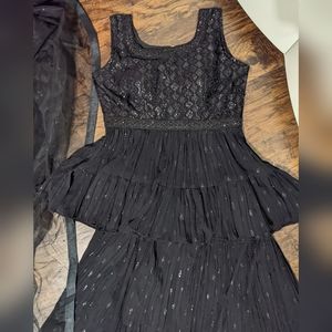 Beautiful black indian lehenga choli - like new!